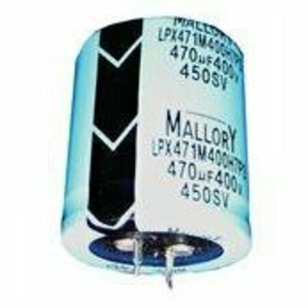 MALLORY Aluminum Electrolytic Capacitors - Snap In 470Uf 200V (D X L) 22Mm X 35Mm LPX471M200A5P3